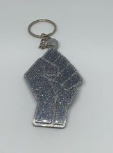Load image into Gallery viewer, fist silver holographic heavy glitter
